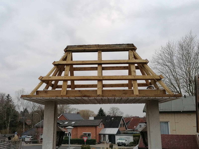 Kleine Überdachung vorher